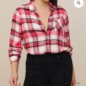 Torrid Lizzie Softest Flannel Shirt